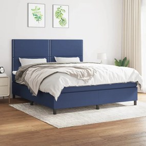Giroletto A Molle Con Materasso Blu 160x200 Cm İn Tessuto /