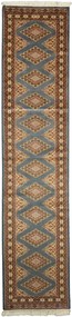 Bokhara Tappeto orientale 340 x 80 Verde (Pakistan) Annodato A Mano