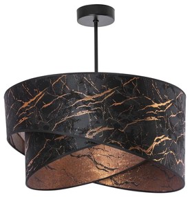 Lampadario a sospensione con supporto rigido 1xE27/60W/230V nero/rame