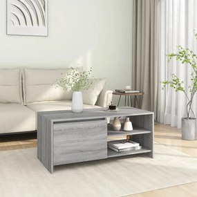 Tavolino da salotto grigio sonoma 102x50x45cm legno multistrato