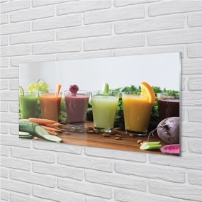 Quadro vetro Frullati di frutta e verdura 100x50 cm