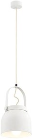 Argon 8280 - Lampadario a sospensione con filo LOGAN 1xE27/15W/230V diametro 20 cm bianco