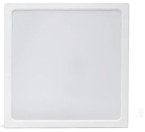 Plafoniera Led slim 24W Bianca Quadrata Bianco caldo 3000K Aigostar