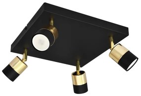 Faretto LED TUBSSON 4xGU10/4,8W/230V nero/oro