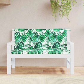 Cuscini Panca Giardino 2 Pz A Foglie 120x50x7 Cm Tessuto Oxford /