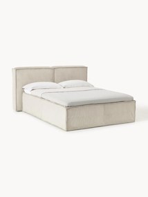 Letto boxspring in velluto a coste Lennon