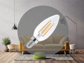 Lampadina LED a filamento C37 E14/6W/230V 4000K