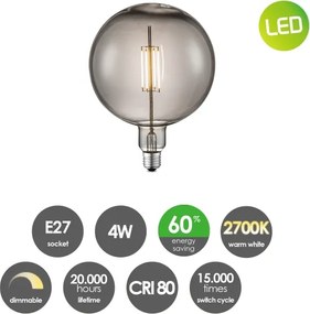 Lampadina LED dimmerabile VINTAGE EDISON G180 E27/4W/230V 2700K