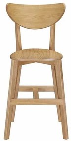 Set di 2 sgabelli da bar in stile scandinavo quercia LEENA