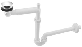 Bruckner - Vasca di raccolta con i rifiuti CLICK-CLACK DN32 bianco/cromo lucido