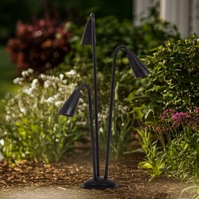 Lindby lampione Sorvete, nero, metallo, a 3 luci, 83 cm