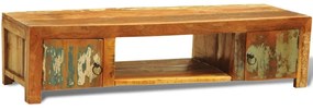 Mobiletto tv con 2 ante in legno di recupero vintage