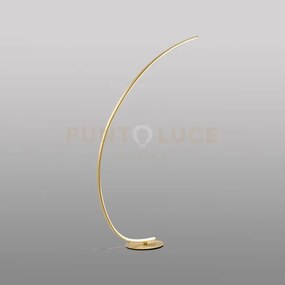 Iole pt - lampada da terra oro a led 3000k 1500lm 30w dimmerabile