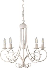 ONLI - Lampadario a catena POMPEI 5xE14/6W/230V, crema