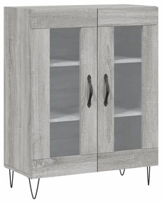 Credenza grigio sonoma 69,5x34x90 cm in legno multistrato