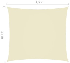 Parasole a Vela Oxford Rettangolare 3,5x4,5 m Crema