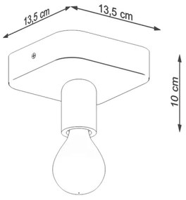 Sollux  SL.1156 - Faretto TAVO 1xE27/15W/230V calcestruzzo