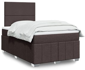 Giroletto A Molle Con Materasso Marrone Scuro 120x200cm Tessuto /