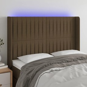 Testiera A Led Marronescuro147x16x118/128cm İntessuto /