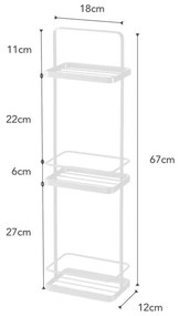 Piantana da bagno bianca con 3 ripiani Takamtsu - YAMAZAKI