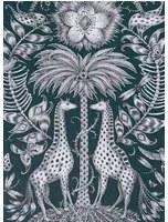 Clarke & Clarke Carta da parati Kruger - Navy