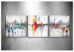 Set di 3 dipinti Dancing in the Rain - Tablo Center