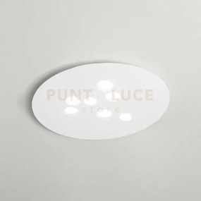 Luna p/g - plafoniera metallo e alluminio bianco 7 luci attacco gx5...