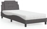 Letto con Materasso Grigio 90x190 cm in Similpelle 3208834