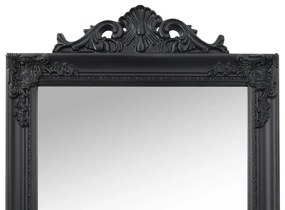 Specchio Autoportante Nero 40x160 cm