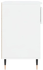 Scarpiera Bianco Lucido 70x36x60 cm in Legno Multistrato