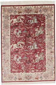 Ghom Tappeto persiano 140 x 200 Beige (Iran) Annodato A Mano