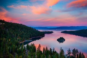Stampa su tela – Lago al tramonto