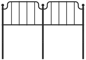 Testiera in metallo nero 150 cm