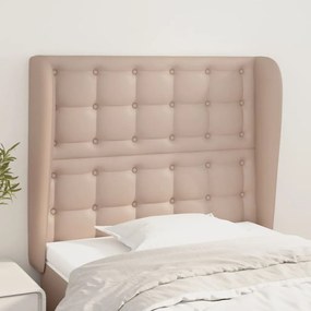 Testiera Ad Orecchio Cappuccino 83x23x118/128 Cm İn Similpelle /