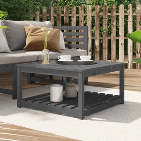 Tavolo da giardino grigio 82,5x82,5x45 cm legno massello pino