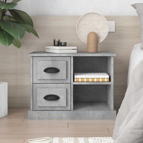 Comodino Grigio Cemento 60x35,5x45 Cm /
