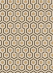 Hicks' Hexagon - Designtapete von Cole & Son - Gold/ Taupe