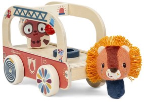 Lilliputiens - Camion dei pompieri in legno - Jack il leone