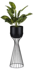 Vaso da fiori in metallo LOFT 56x20 cm nero