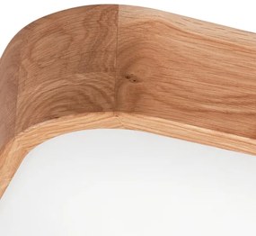 Plafoniera OAK SQUARE 4xE27/15W/230V 45x45 cm quercia