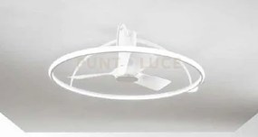 Plafoniera led ventilatore magnus bianco 80w 9400lm cct 3000k-4000k...
