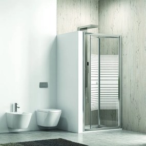 Porta doccia 90 cm a libro vetro serigrafato altezza 180cm KM4000S - KAMALU