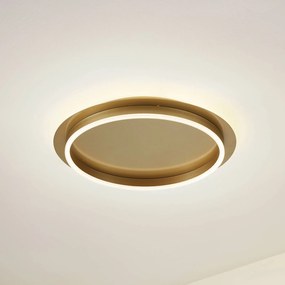 Plafoniera LED Lindby Kunis, oro, plastica, Ø 46 cm