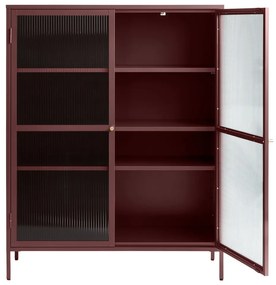 Vetrina rossa in metallo 111x140 cm Bronco - Unique Furniture