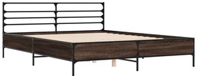 Giroletto rovere marrone 160x200cm in legno multistrato metallo