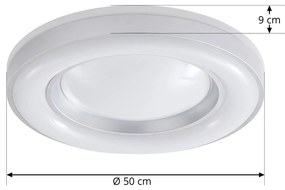 Lindby Aaesha plafoniera LED bianco/argent Ø50,5cm