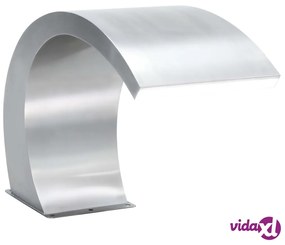 vidaXL Fontana per Piscina con LED in Acciaio Inox 30x60x45 cm