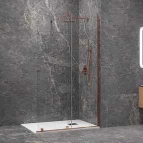 Box doccia walk in scorrevole 160 cm finitura oro rosa | KNM4000W-GR - KAMALU
