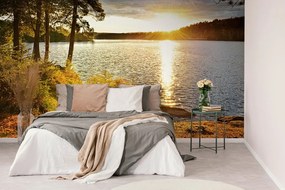 Carta da parati – Tramonto sul lago