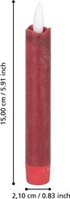 Eglo 422216 - SET 2x LED Candele ANTANABE LED/1xAAA 15 cm rosso